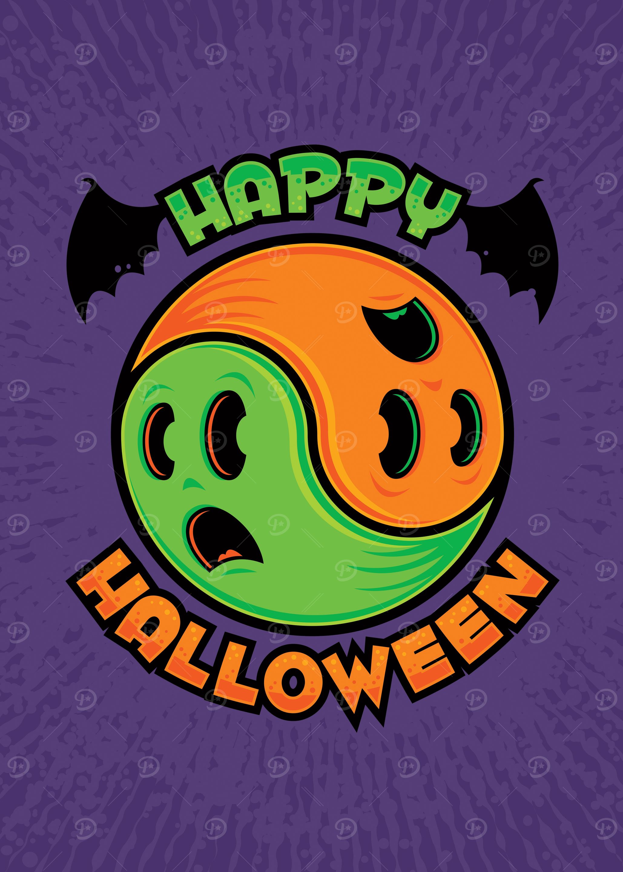 Halloween Ghost Yin-Yang