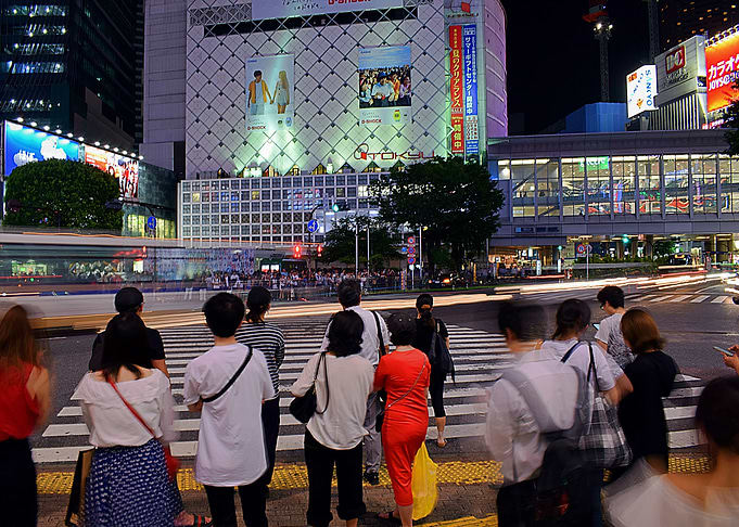 Shibuya crossing lights