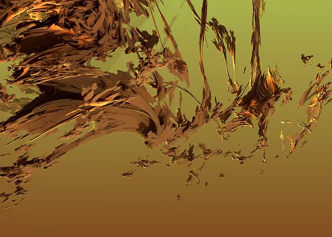 Gold metal splatter