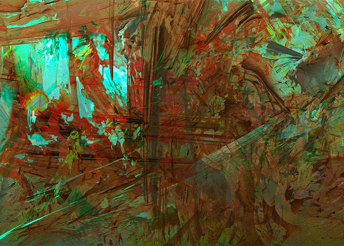 Colorful rust wall