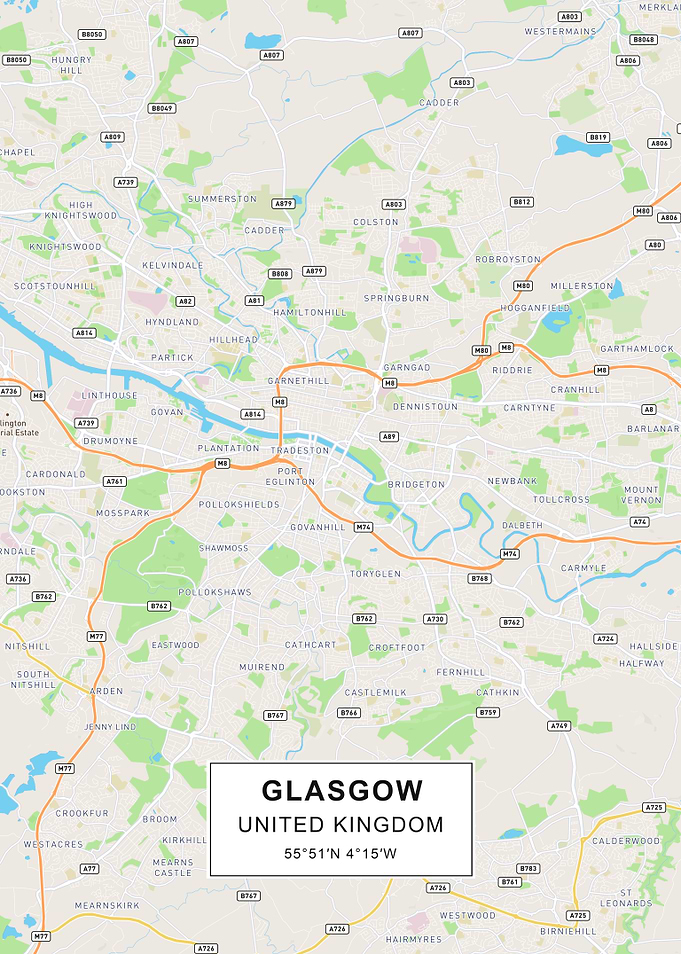 Glasgow map