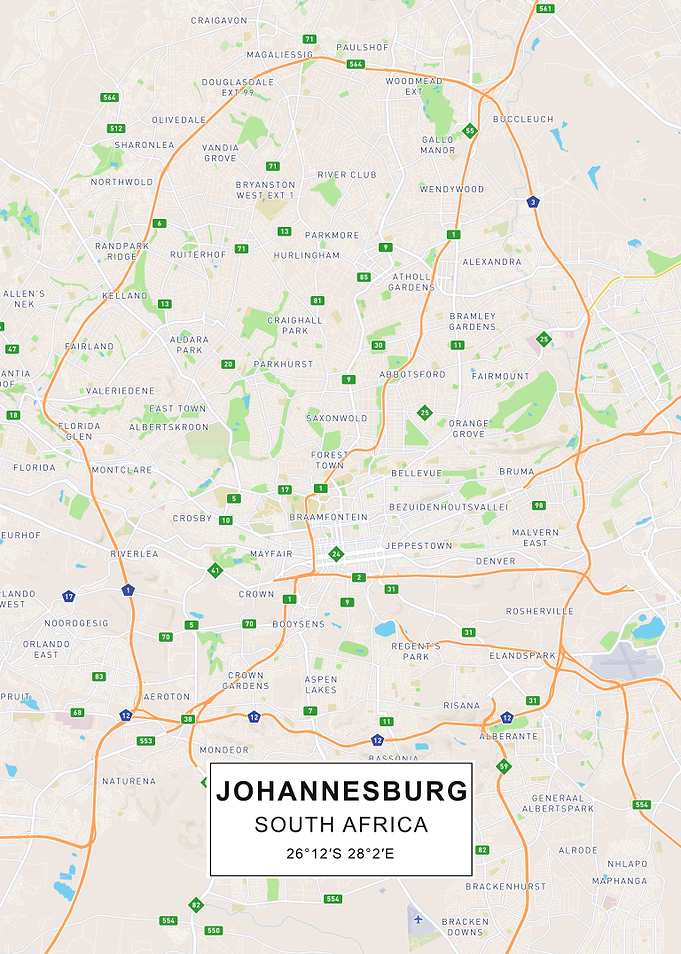 Johannesburg map