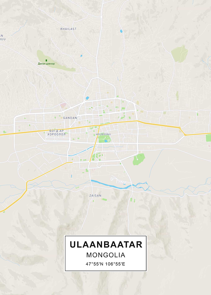 Ulaanbaatar map