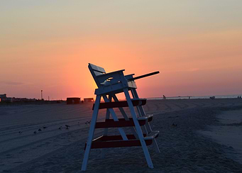 Lifeguard Stand at Sunrise