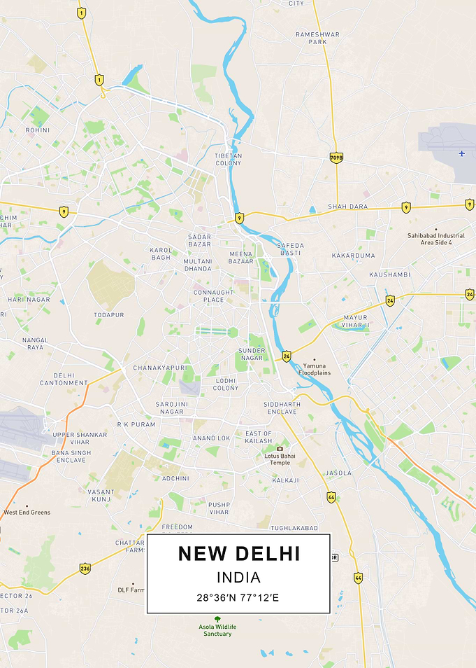 New Delhi map