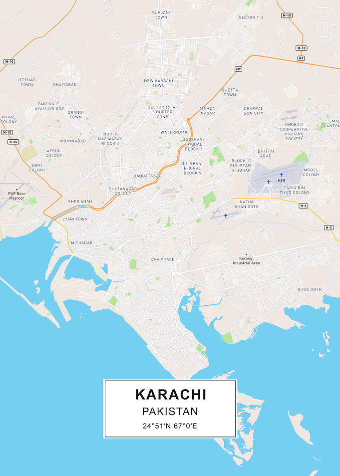 Karachi map