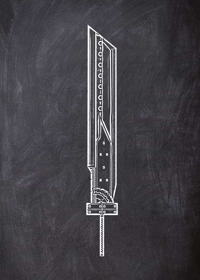 Chalk fantasy sword 2