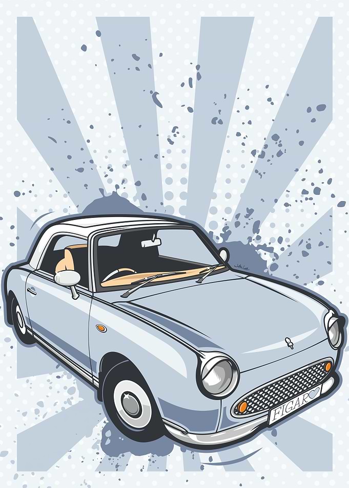 Pale Aqua Nissan Figaro