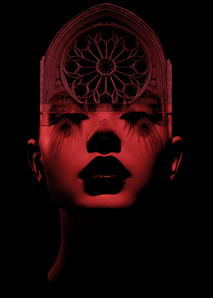 Girl & Gothic Rosette I