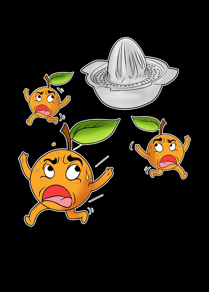 Funny Crying Orange Food