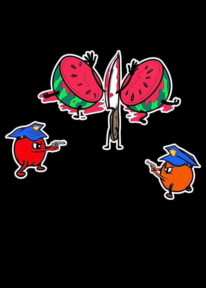 Funny Watermelon Police