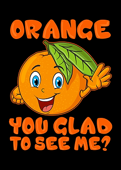 Funny Happy Orange Fruit