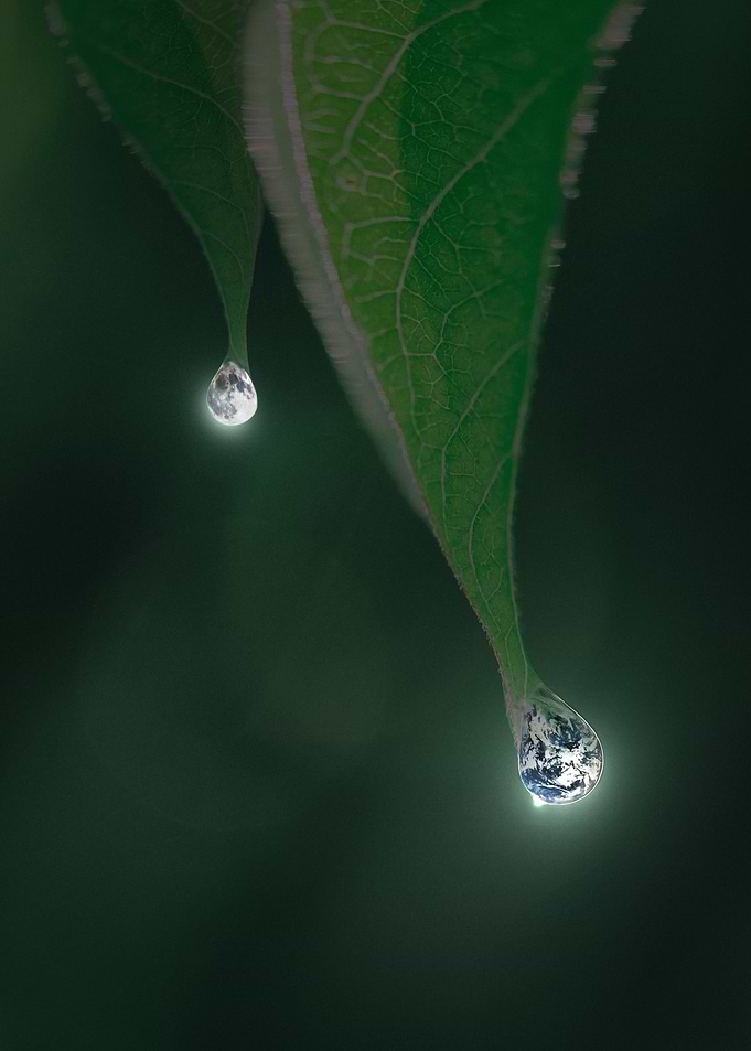 Earth and moon