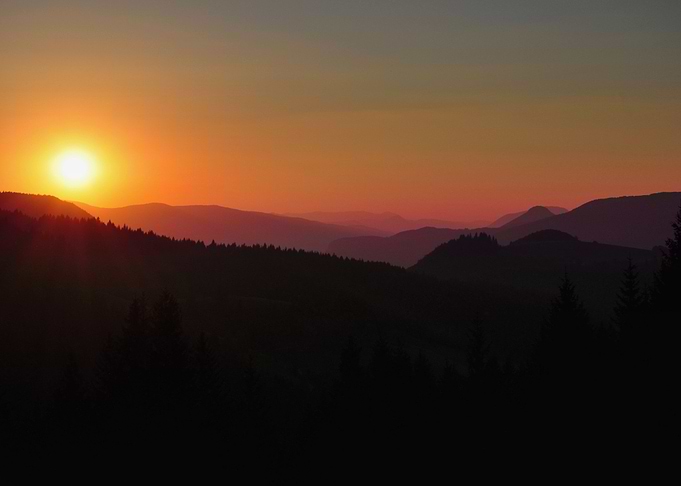 Mountain sunset