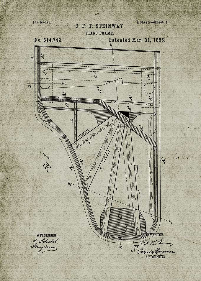 1885 Piano Frame - Patent