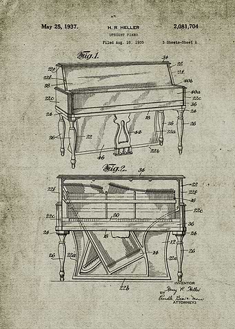 1935 Upright Piano-Patent