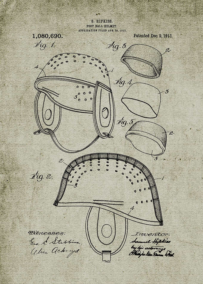 1913 Football Helmet