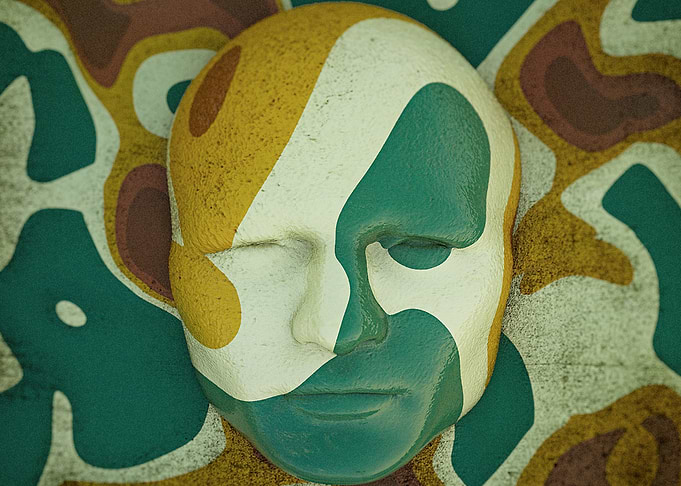 Head on a wall