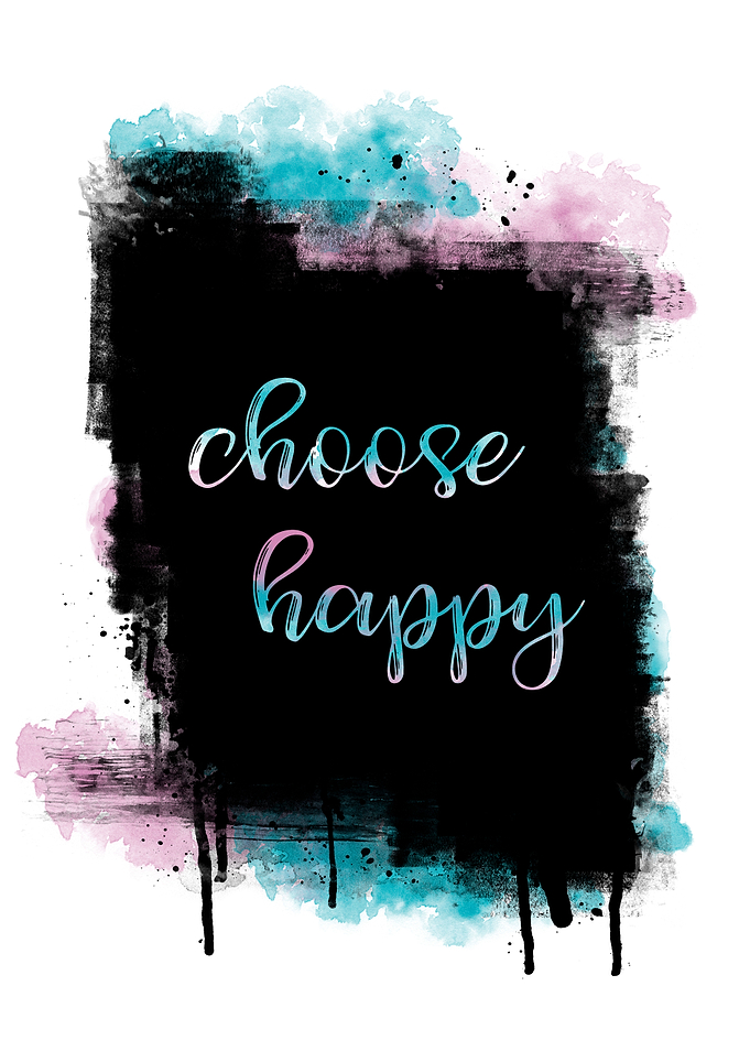 Text Art CHOOSE HAPPY