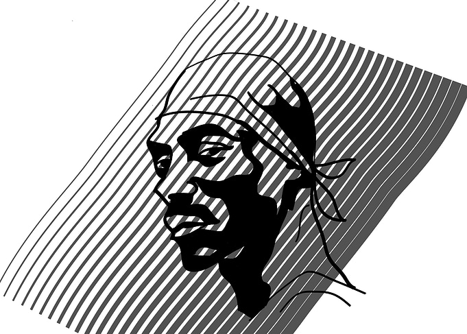 African man