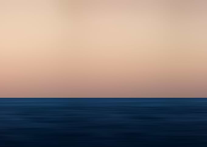Minimalistic sea at sunset