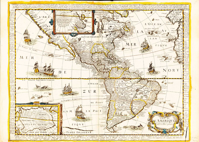 North & South America 1661