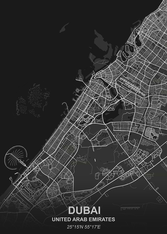 Dubai city map