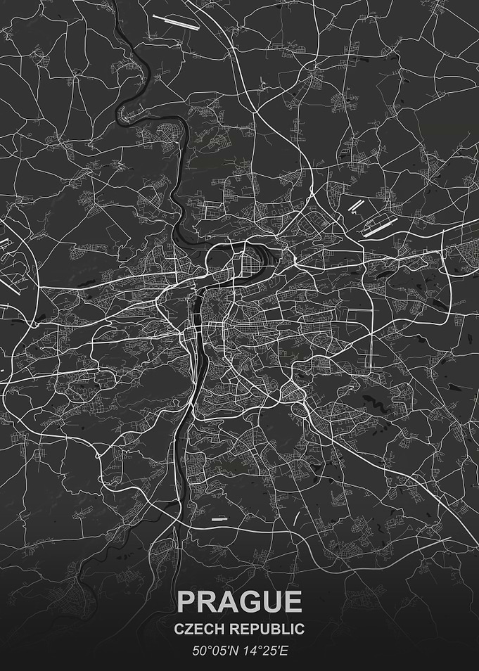 Prague city map