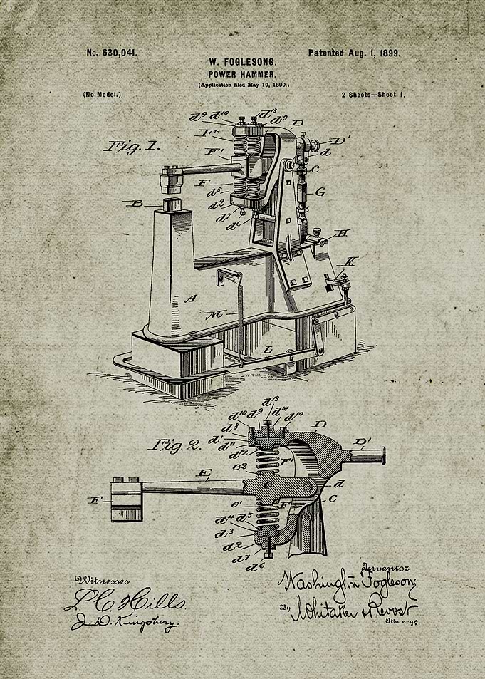 1899 Power Hammer-Patent