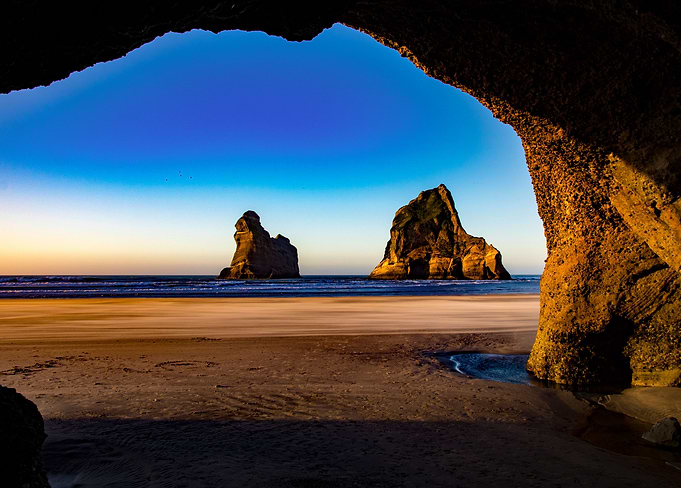 Wharariki Beach Cave