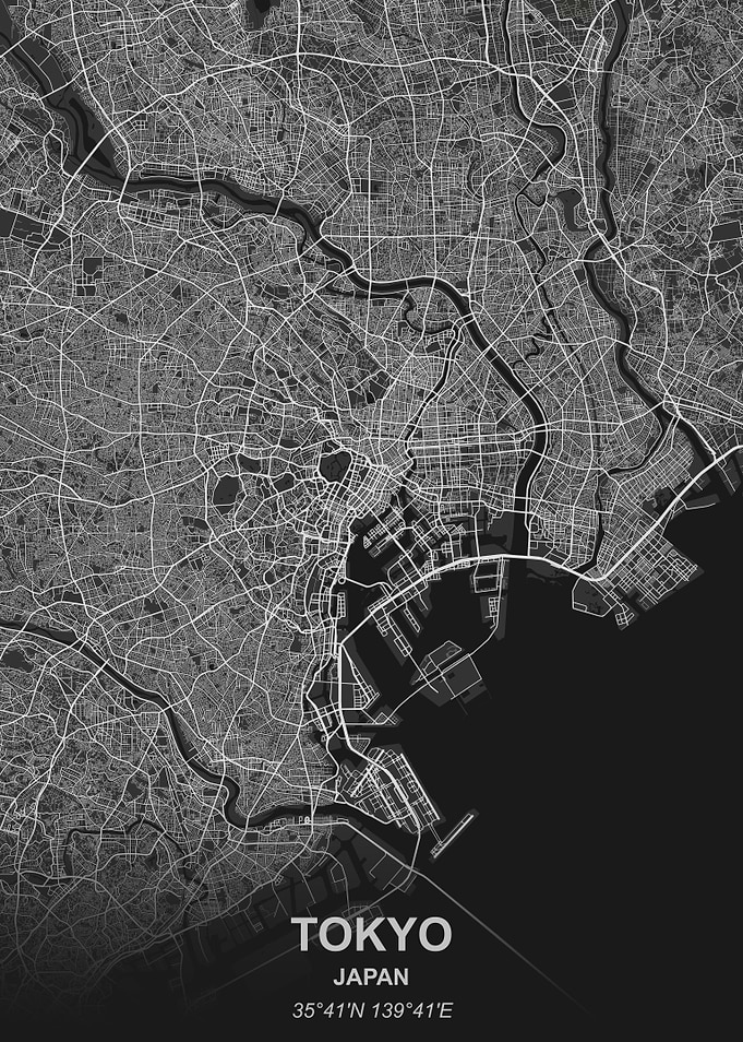 Tokyo Japan city map