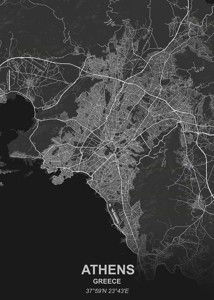 Athens city map