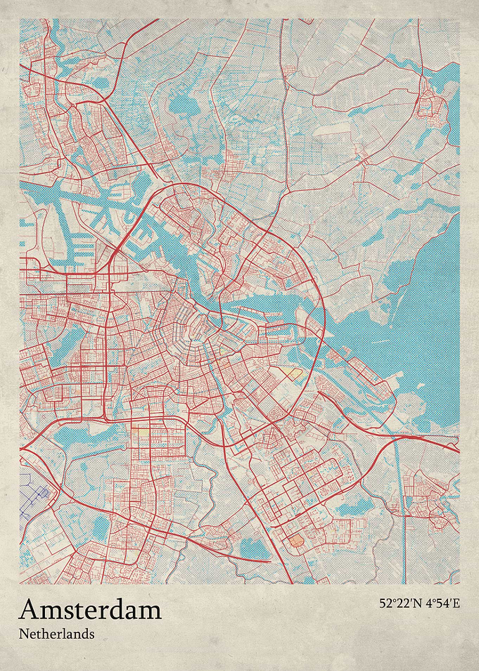 Amsterdam city map