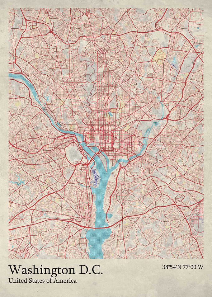 Washington DC city map
