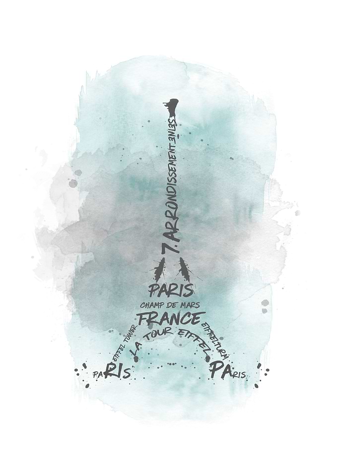 Eiffel Tower watercolor