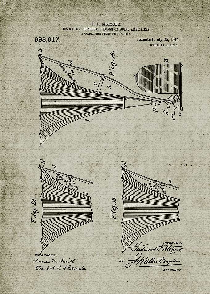 Crane for Phonograph Horns