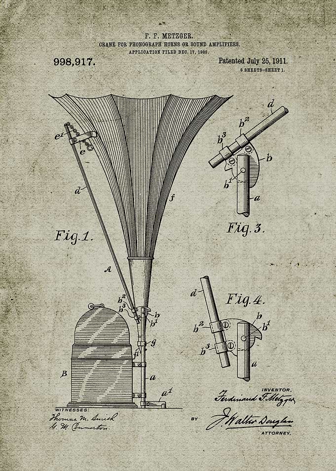 Crane for Phonograph Horns