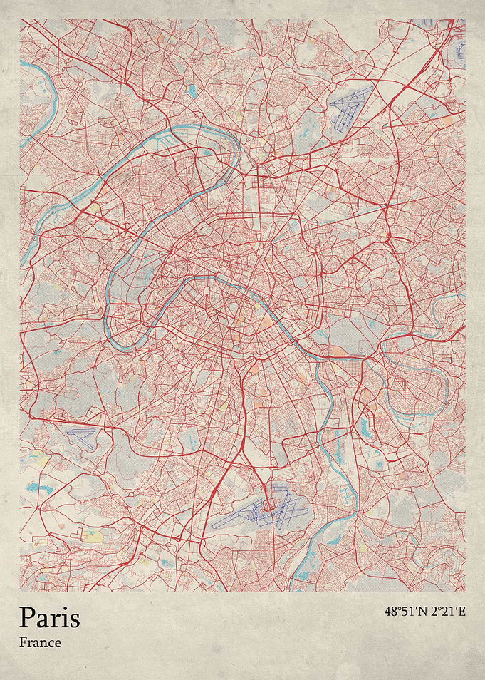 Paris city map