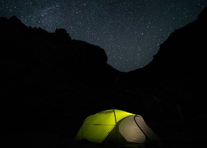 Sleeping under the stars