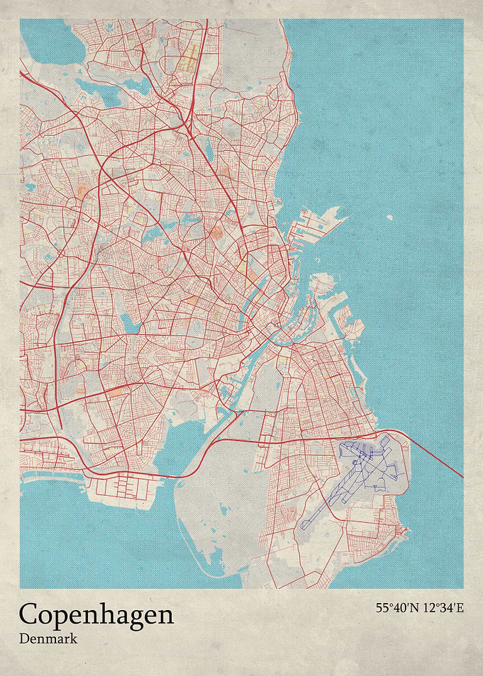 Copenhagen city map
