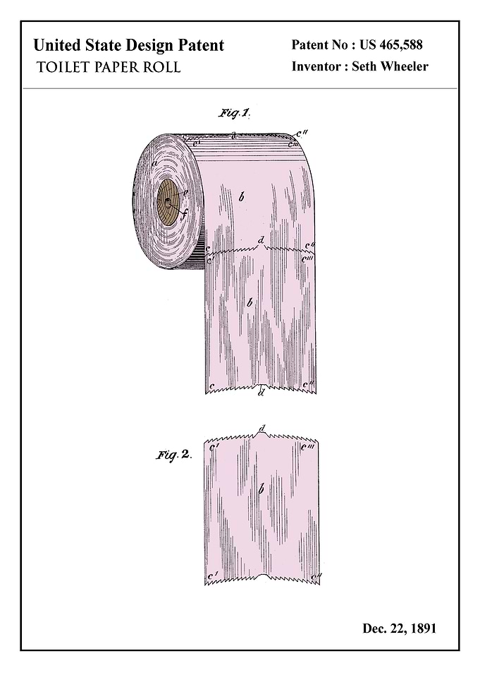 Patent Poster Toilet Paper