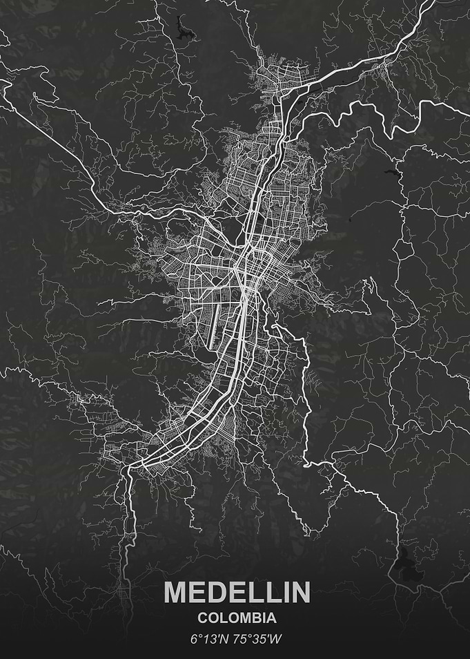 Medellin Colombia map