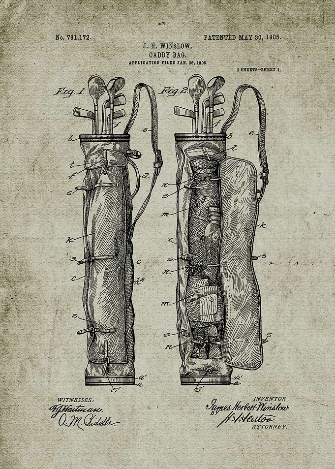 1905 Caddy Bag-Patent
