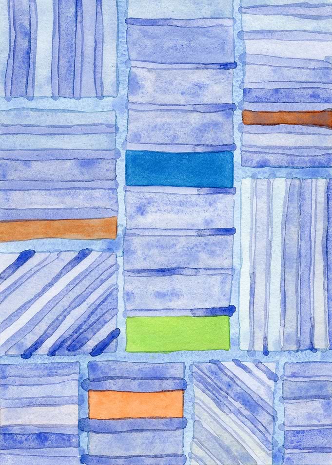 Blue Panels with Inlays