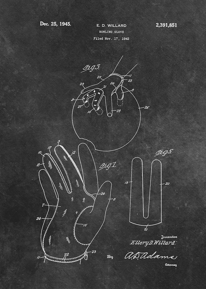 Williard 1945 bowling glov