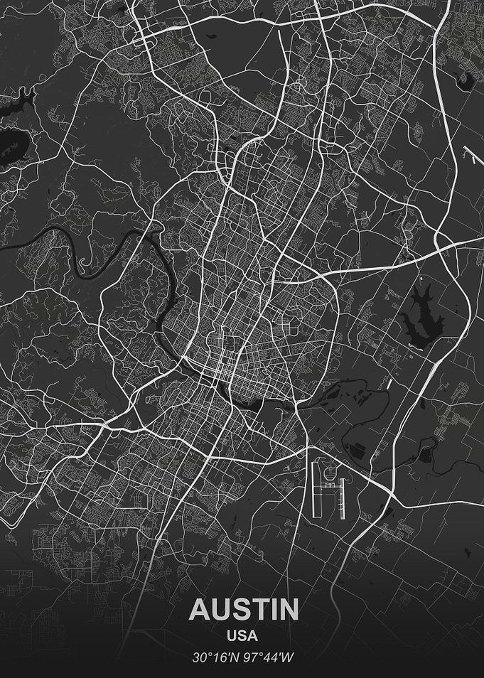Austin USA city map