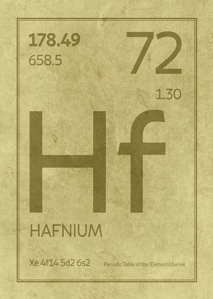 Hafnium Element Symbol