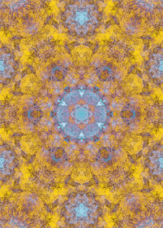 Mandala yellow blue