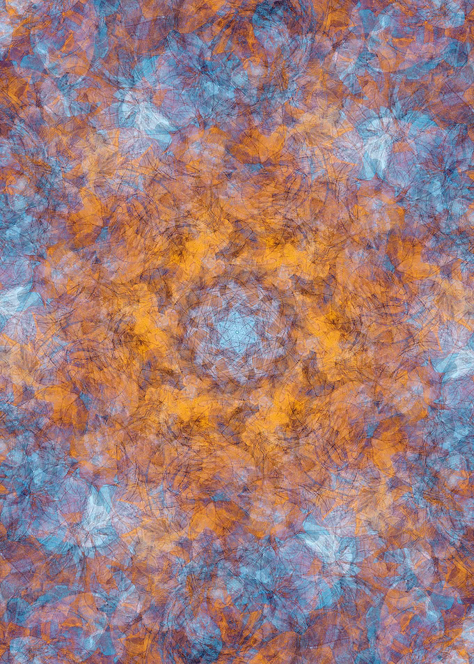 Mandala orange blue