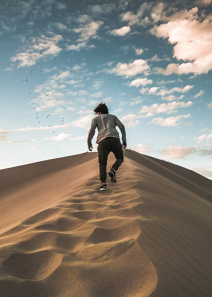 Walking on the desert